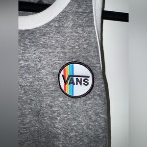Vans Heather Gray Tank with Logo Patch